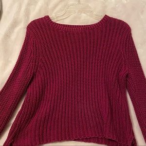 Aéropostale Maroon Cropped Sweater Size L